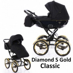 Junama Diamond S Gold CLASSIC wózek 2w1, 3w1, 4w1- fotelik do wyboru z adapterem